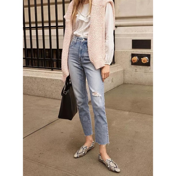 Madewell The Perfect Vintage Crop Jean in Rosabelle Wash Comfort Stretch Edition - Picture 4 of 16